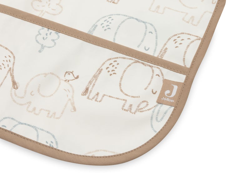 Jollein Bib Waterproof with Sleeves Elephant Tales - Image 3